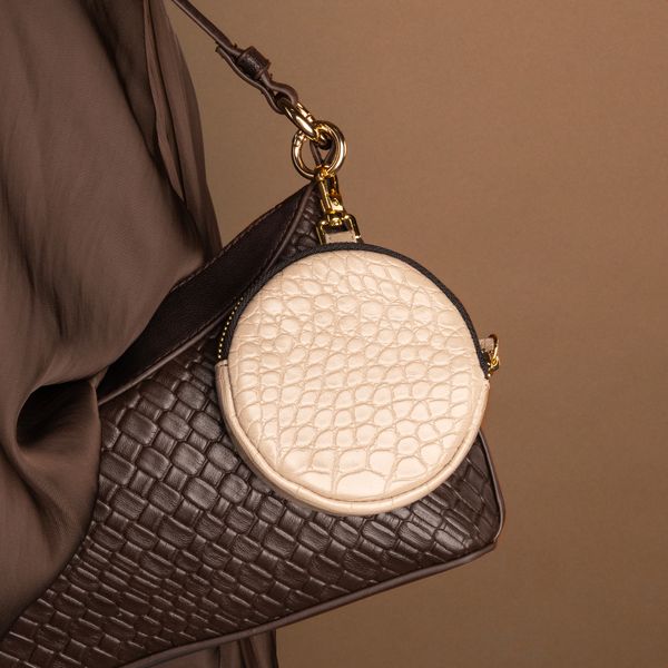 Selencia Nova Croco Mini Pouch - Beige