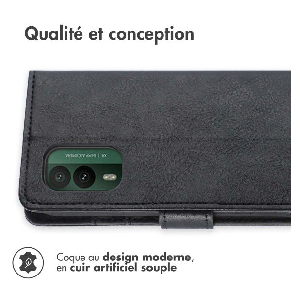 imoshion Étui de télephone portefeuille de luxe Nokia XR21 - Noir