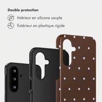 Selencia Coque arrière Vivid Samsung Galaxy A17 (5G) / (4G) - Happy Dots Chocolate