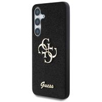 Guess Coque 4G Metal Logo Glitter Samsung Galaxy S25 - Noir