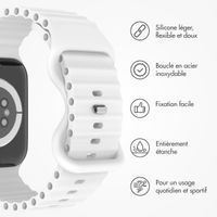 imoshion Bracelet Athletic en silicone Apple Watch | 38/40/41/42 mm - Blanc