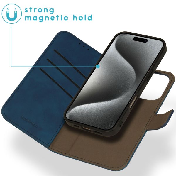 imoshion Etui de télephone luxe 2-en-1 amovible Apple iPhone 16 Pro - Bleu