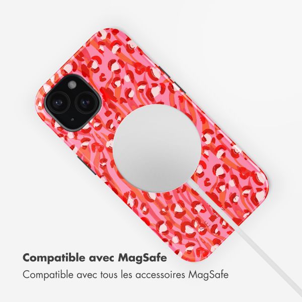 Selencia Coque arrière Vivid avec MagSafe Apple iPhone 15 - Wild Spots Lipstick