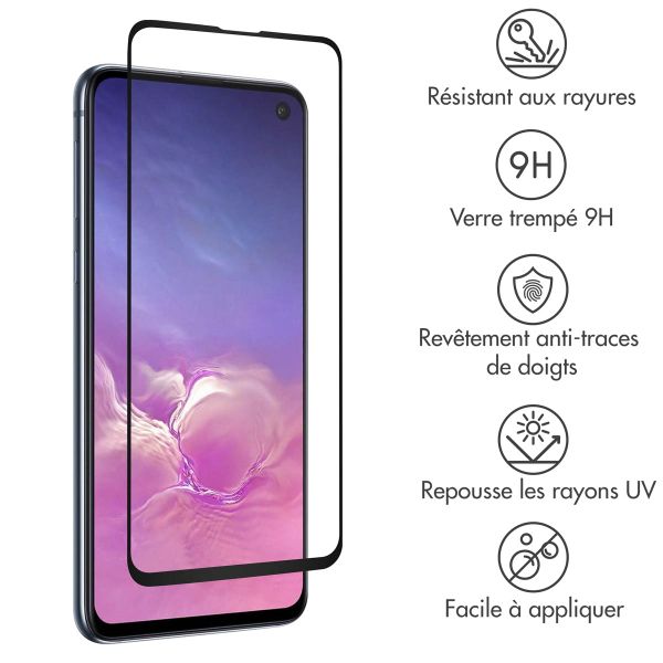 Accezz Protection d'écran en verre trempé Full Cover Samsung Galaxy S10