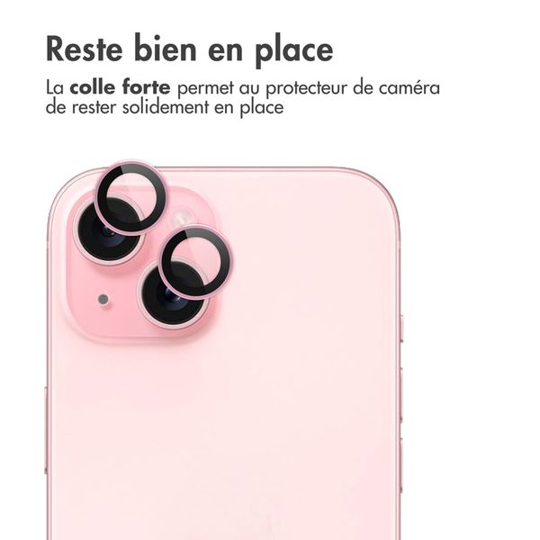 imoshion Lot de 2 protections d'objectif de caméra Apple iPhone 15 / 15 Plus - Pink