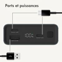 imoshion Ultra Series Aluminium Batterie externe 20.000 mAh - Charge rapide jusqu'à 33 watts - Petrol Green