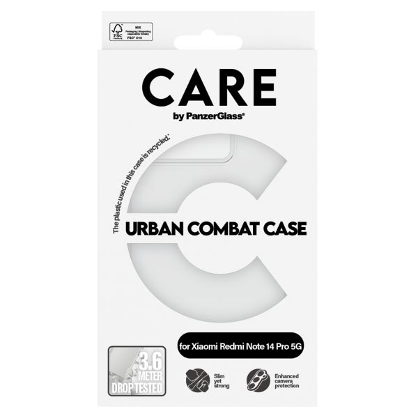CARE by PanzerGlass Coque Urban Combat MagSafe Xiaomi Redmi Note 14 Pro (4G/5G) / 14 Pro Plus (5G) - Transparent