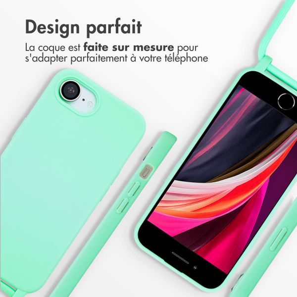 imoshion Coque en silicone avec cordon Apple iPhone 17e / 16e - Vert menthe