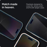 Spigen Protection d'écran en verre trempé GLAStR Privacy Applicator - lot de 2 Apple iPhone 14 Pro Max