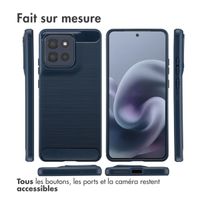 imoshion Coque Brushed Motorola Moto G86 Power - Bleu foncé