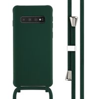 imoshion Coque en silicone avec cordon Samsung Galaxy S10 - Vert foncé