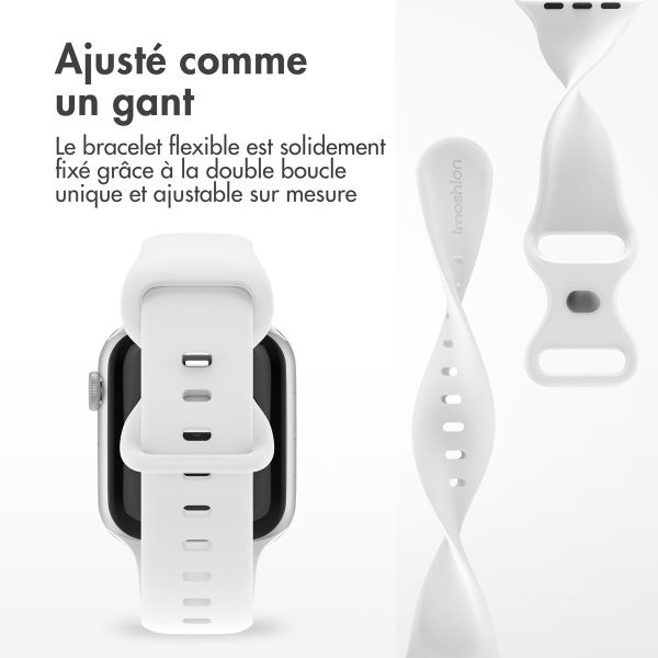 imoshion Bracelet en silicone⁺ Apple Watch | 44/45/46/49 mm - Taille M/L - Blanc
