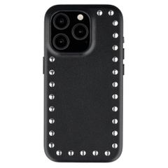 Selencia Coque arrière Studs avec MagSafe Apple iPhone 15 Pro - Velvet Black