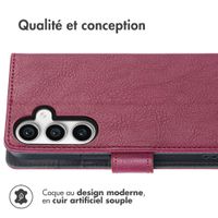 imoshion Étui de télephone portefeuille de luxe Samsung Galaxy S23 FE - Bordeaux