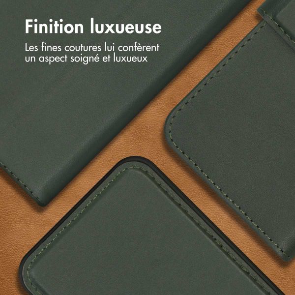 Accezz Étui de téléphone portefeuille en cuir de qualité supérieure 2 en 1 Samsung Galaxy S22 - Vert