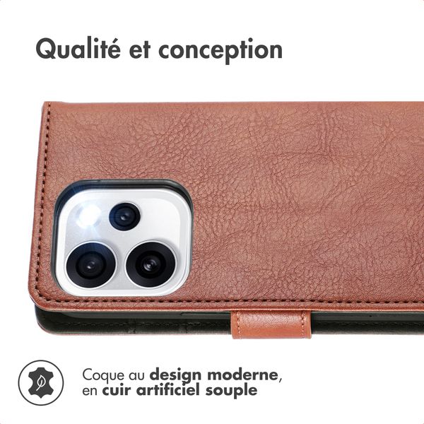 imoshion Étui de télephone portefeuille de luxe Oppo Reno15 Pro (5G) - Marron