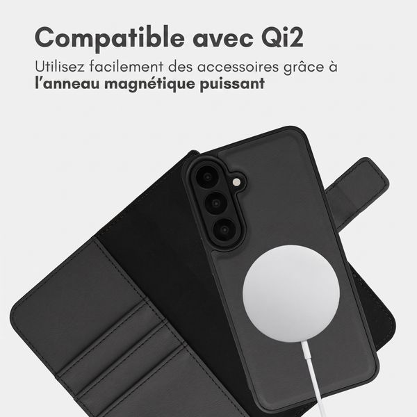 imoshion Étui portefeuille luxe 2-en-1 amovible Samsung Galaxy S26 FE - Noir