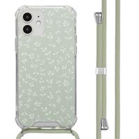 imoshion Coque Design avec cordon Apple iPhone 12 (Pro) - Smoke Green Flowers