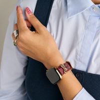 Burga Bracelet en cuir véritable Apple Watch | 38/40/41/42 mm - Mobwife / Gold