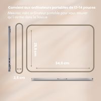Selencia Pochette ordinateur velours côtelé 13-14 pouces - Sage Green