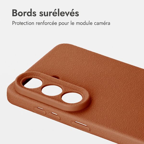 imoshion Coque arrière Texture Samsung Galaxy S26 - Marron