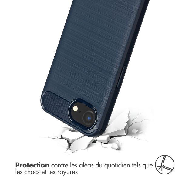 imoshion Coque Brushed Apple iPhone 17e / 16e - Bleu foncé