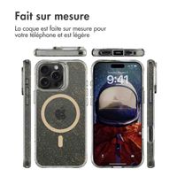 imoshion Coque arrière transparente Pailletée avec MagSafe Apple iPhone 16 Pro Max - Doré