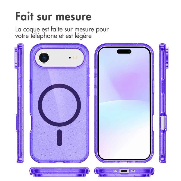 imoshion Coque Pailletée avec MagSafe Apple iPhone Air - Violet