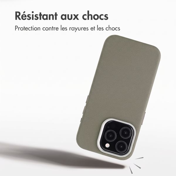 Accezz Coque arrière Mesh avec MagSafe Apple iPhone 15 Pro - Gris foncé