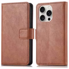 imoshion Étui de télephone portefeuille de luxe Apple iPhone 16 Pro Max - Marron