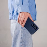 imoshion Coque arrière Texture Samsung Galaxy S25 - Bleu foncé