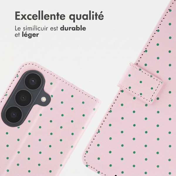 imoshion Étui de télephone portefeuille Design Samsung Galaxy S26 - Happy Dots