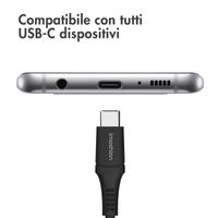 imoshion Braided USB-C vers câble USB-C - 0,5 mètre - Noir