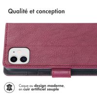 imoshion Étui de télephone portefeuille de luxe Apple iPhone 11 - Bordeaux