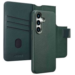 Accezz Étui de télephone portefeuille en cuir 2-en-1 avec MagSafe Samsung Galaxy S25 - Cedar Green