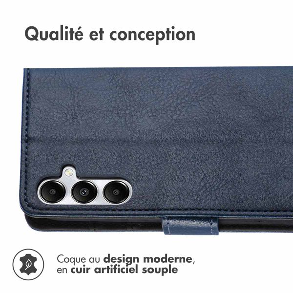 imoshion Étui de télephone portefeuille de luxe Samsung Galaxy A55 - Bleu foncé