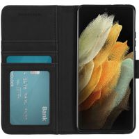 imoshion Étui de télephone portefeuille de luxe Samsung Galaxy S21 Ultra - Noir
