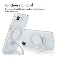 Accezz Coque Ring Stand avec MagSafe Apple iPhone 17e / 16e - Transparent