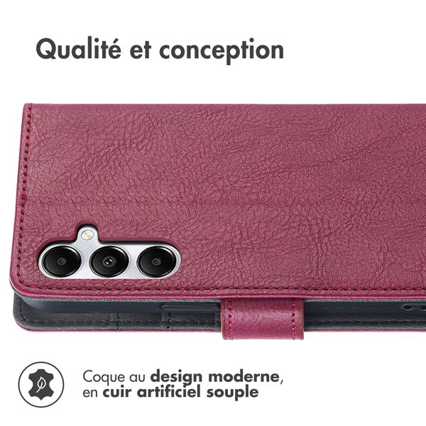 imoshion Étui de télephone portefeuille de luxe Samsung Galaxy A35 - Bordeaux