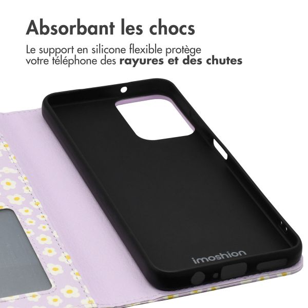 imoshion Étui de télephone portefeuille Design Motorola Moto G34 - White Daisy