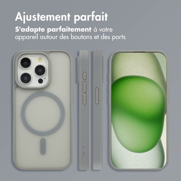 imoshion Coque Color Guard avec MagSafe Apple iPhone 15 Pro - Gris