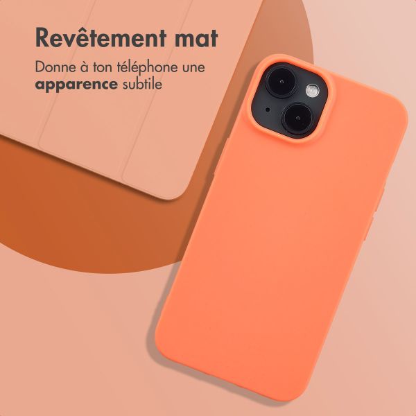 imoshion Coque Couleur Apple iPhone 14 - Apricot Crush Orange