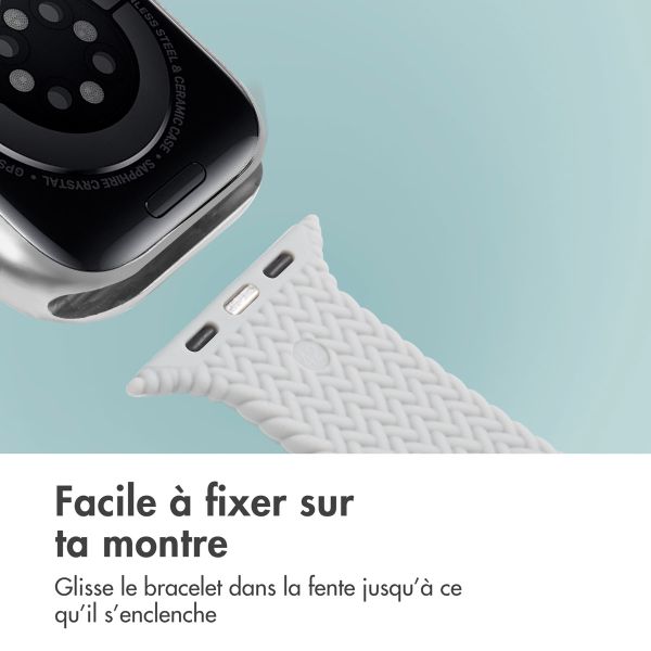 imoshion Bracelet tressé en silicone Apple Watch | 44/45/46/49 mm - Gris