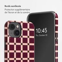 Selencia Coque arrière Vivid Apple iPhone 14 - Check This Burgundy