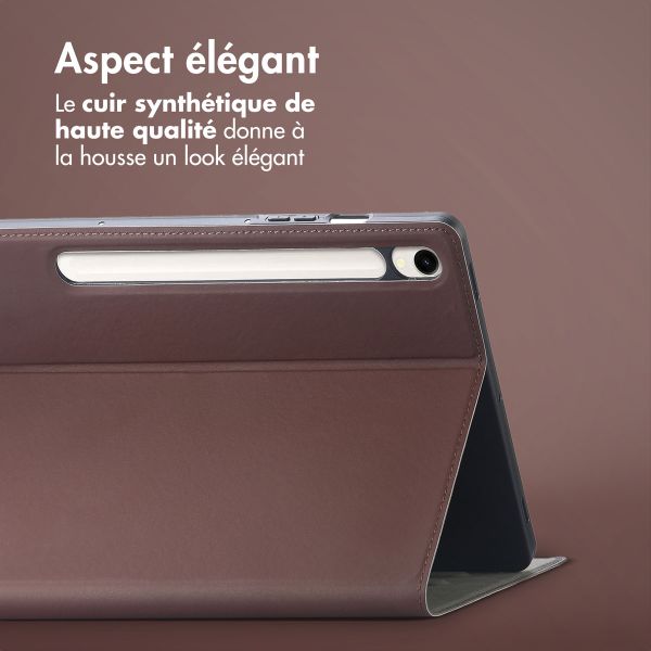 Accezz Coque tablette Classic Samsung Galaxy Tab S10 Ultra / Tab S9 Ultra - Marron