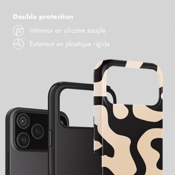 Selencia Coque arrière Vivid Apple iPhone 18 Pro Max - Art Wave Black