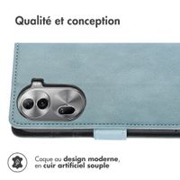 imoshion Étui de télephone portefeuille de luxe Oppo Reno 11 F - Bleu clair