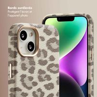 Selencia Coque Sabi imprimé panthère avec MagSafe Apple iPhone 14 - Soft Ivory