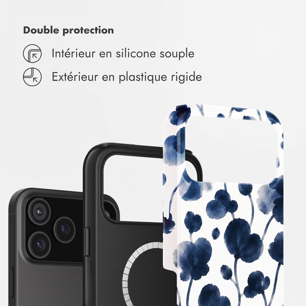 Selencia Coque arrière Vivid avec MagSafe Apple iPhone 18 Pro / 17 Pro - Midnight Blossom