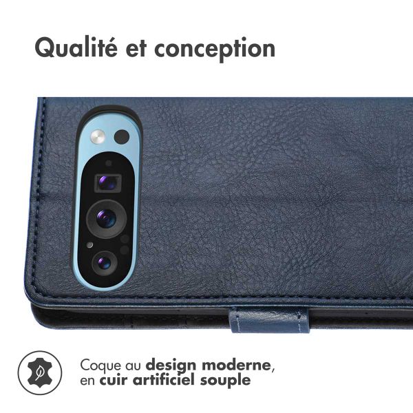 imoshion Étui de télephone portefeuille de luxe Google Pixel 9 Pro XL - Bleu foncé